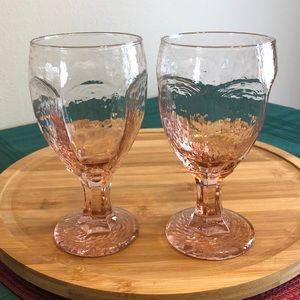 Two pink goblets